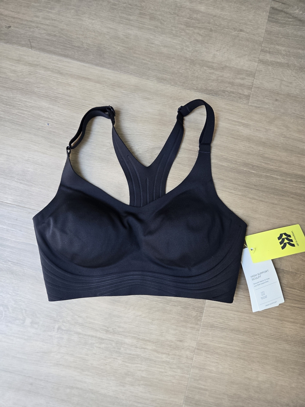 all in motion Black High-Support Racerback Sports Bra